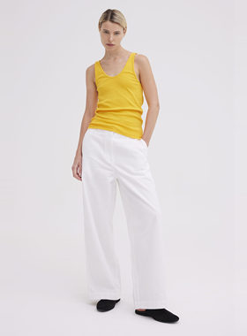 澳洲清冷风极简J+J女款 棉 Sonnet低圆领罗纹修身针织吊带背心