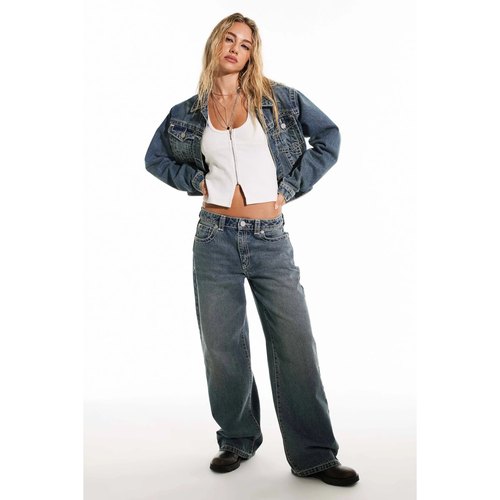 澳大利亚Abr@nd水洗蓝Y2K直筒裤