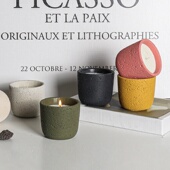 蜡烛厂家跨境北欧创意轻奢工艺水泥家用香薰diy空杯烛台装 饰摆件