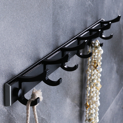 洁西特太空铝凤尾排钩衣帽钩浴室毛巾挂钩卫生间挂架壁挂式