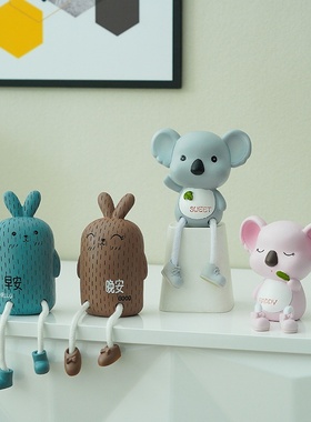 可爱心家居装饰树脂牛油果摆件吊脚人偶创意桌面小摆设品礼物