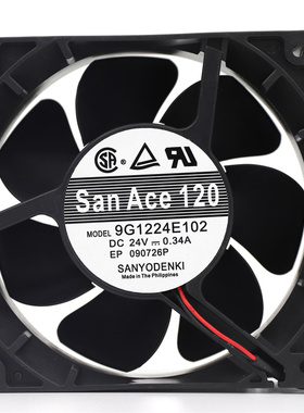 三洋 9G1224E107/E102/E115/E101/E1D01/D07/D08 DC24V 0.34A风扇