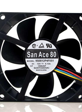 三洋 8025 8CM 9S0812P4F051 12V 0.13A四线PWM调速散热风扇