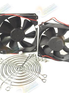 6 7 8 9 12 cm/厘米静音滚珠12V/24VKTV功放变频器机箱散热小风扇