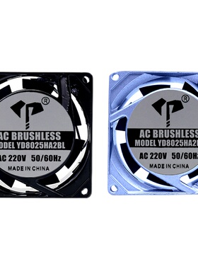 全新8cm厘米8025AC轴流风机110v220v380伏含油双滚珠机柜散热风扇
