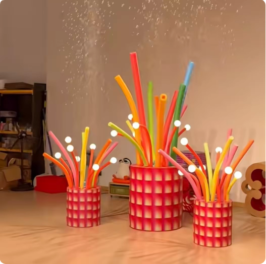 新年烟花泡泡游乐园景区氛围道具