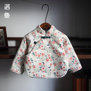 儿童冬季棉服手工制作女孩小中大童装中等厚度中式加绒外套棉袄