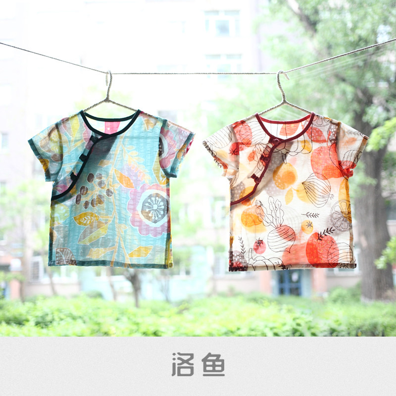 男女中式薄款汉服儿童短袖T恤图片