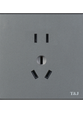 天基品牌HD系列86型铂金灰色10A五孔电源插 二三极带开关插座双控