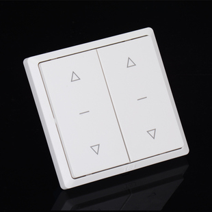 天基86型6A二位电动窗帘开关 按键双开220V交流电机控制回弹手动