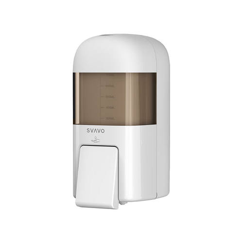 瑞沃（SVAVO）ZM-053S白+茶手动皂液器700ml免打孔洗手液盒壁挂式