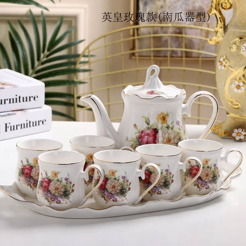 陶沁泉整套泡茶景德镇茶具冷水壶套装ins茶盘茶杯陶瓷茶壶带托盘