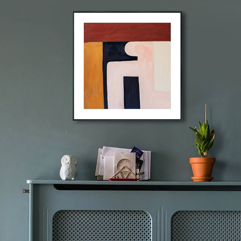 巷见画室 小众北欧现代ins逼格性冷色块抽象挂画卧室客厅装饰画