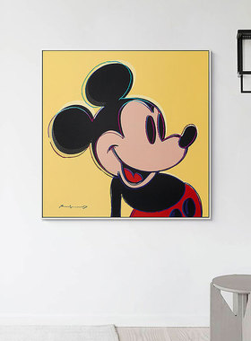 米奇AndyWarhol现代波普艺术装饰画创意挂画样板间客厅卧室壁画