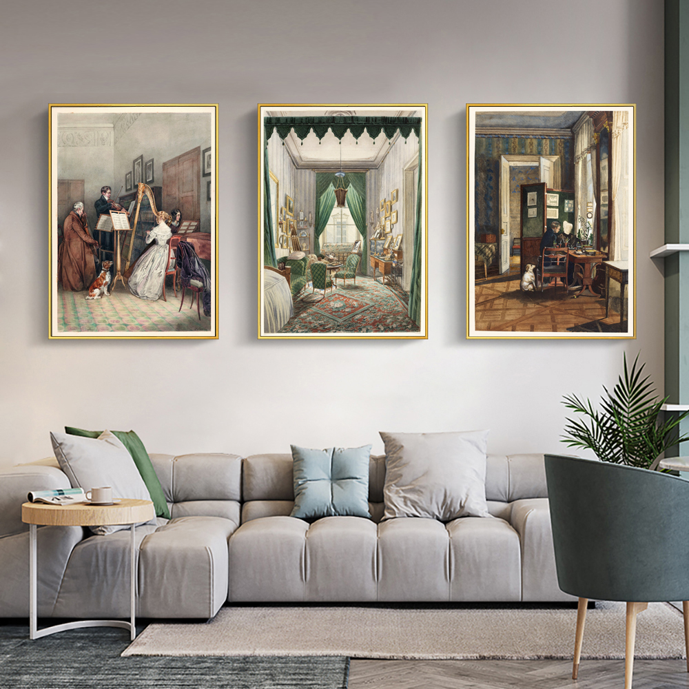 世界小众欧式风古典人物工业名画