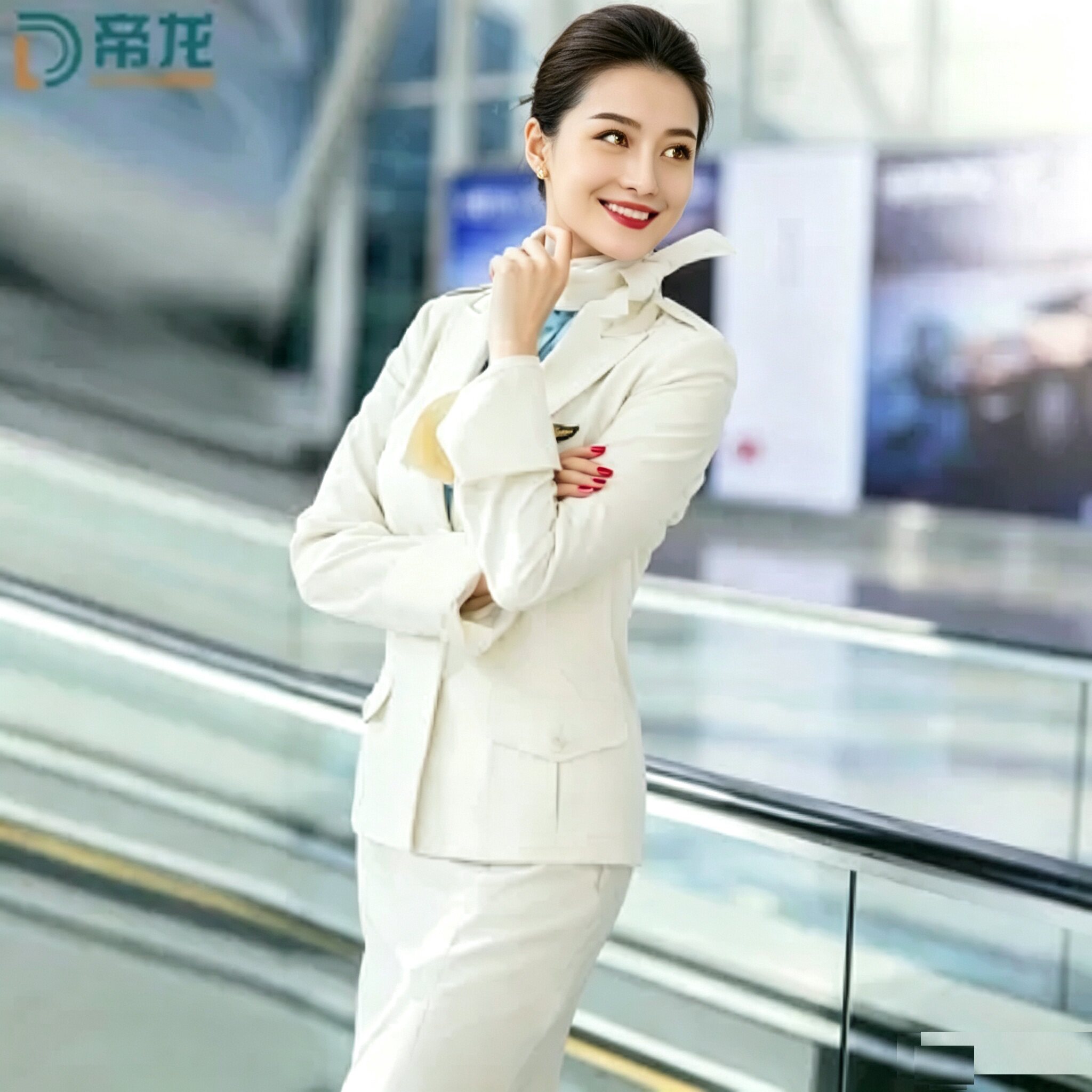 大韩空姐制服职业套装女外套长裤短裙韩国会所整形医美容院工作服