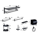 浴室置物架定制免打孔毛巾架太空铝多功能收纳架卫浴五金套件定做