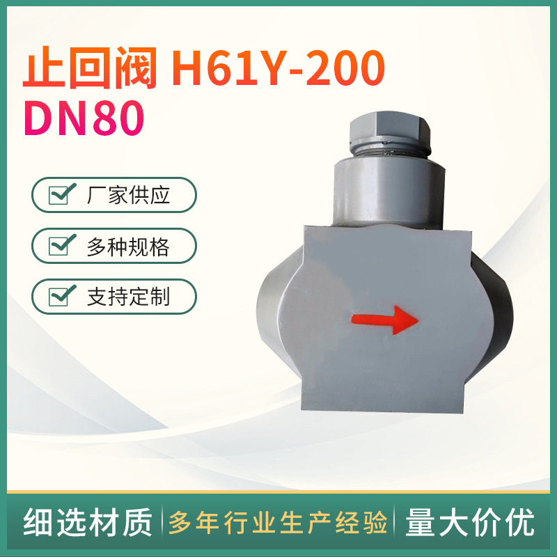 止回阀材质H61Y一200 DN80 气动升降式止回阀