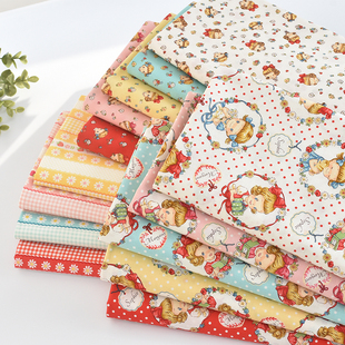 日本进口quiltgate纯棉卡通印花布玛格丽特娃衣DIY手工面料