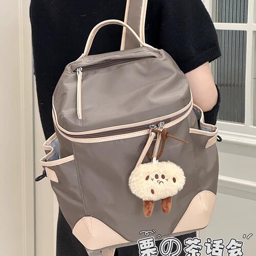 ST2025新款ins时尚简约旅行背包 旅游轻便双肩包大学生通勤书包女