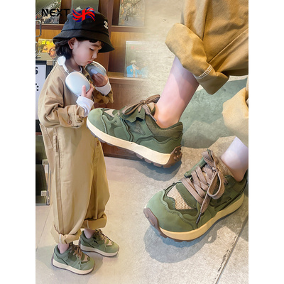 韩国Uamtor儿童运动鞋春秋款男童软底休闲阿甘鞋女童百搭网面单鞋