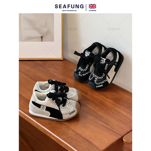 儿童学步鞋 新款 英国Seafung童鞋 夏季 网面透气男宝运动鞋 婴儿凉鞋