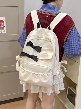 netx Kiss中小学生书包日系韩版ins小背包可爱蝴蝶结高颜值双肩包