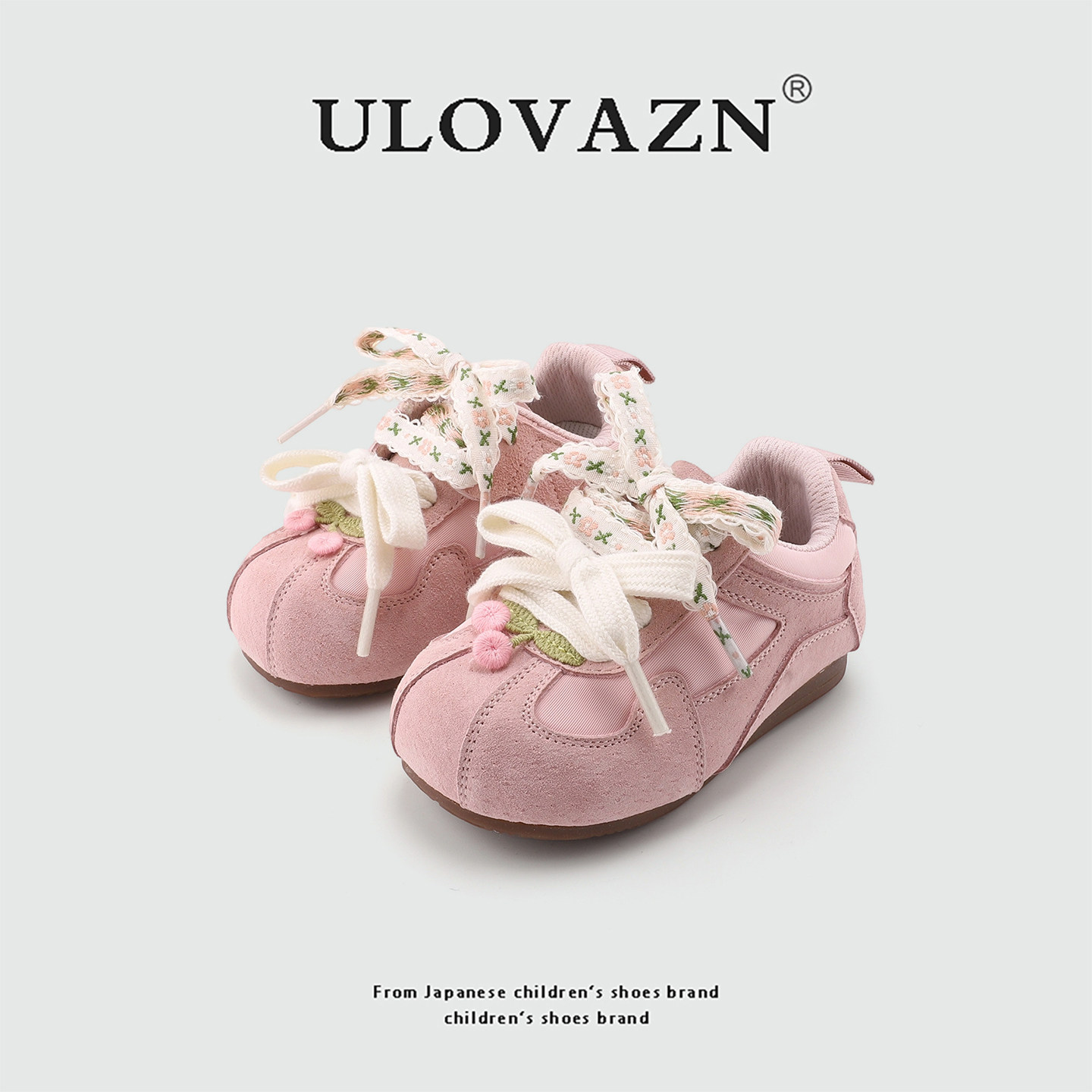 日本Ulovazn童鞋~儿童学步鞋女宝宝德训鞋复古百搭小童鞋学步板鞋