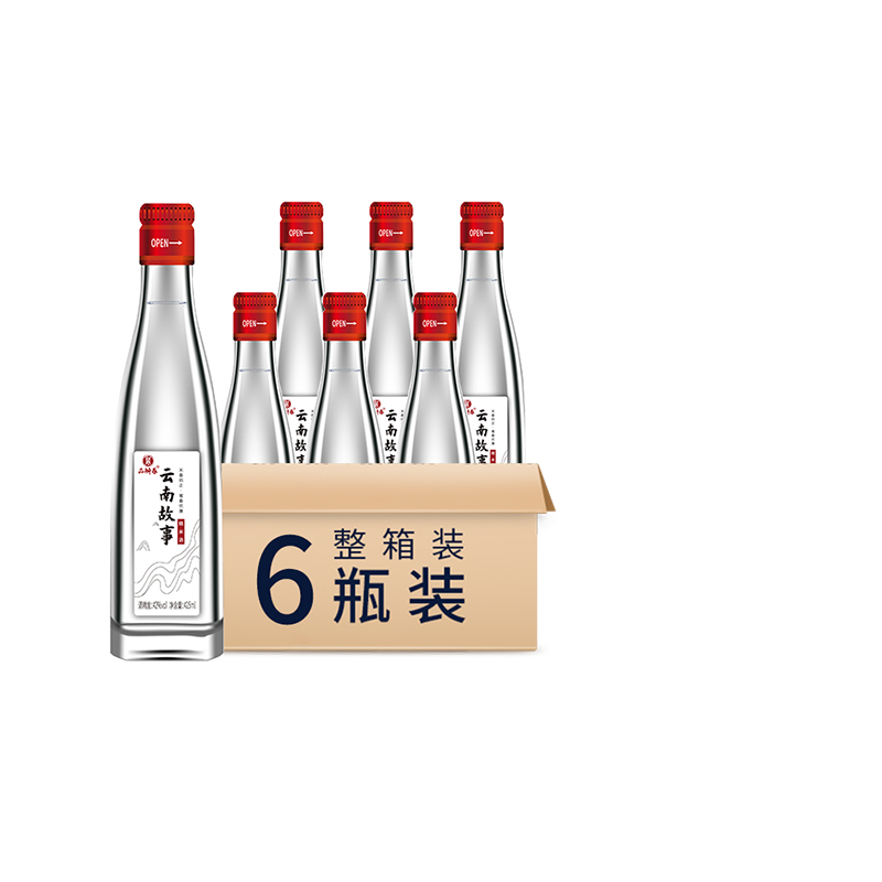 品斛堂云南故事纯粮基酒米香型基酒口粮酒水云南酒50度425mL*6瓶 酒类 白酒/调香白酒 原图主图