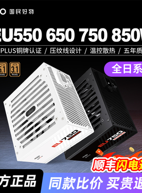 爱国者电源EU SUPER550W650W750W850W铜牌全日系电容台式电脑电源