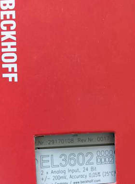 议价BECHHOFF倍福模块EL3602-0002 全新原装正品