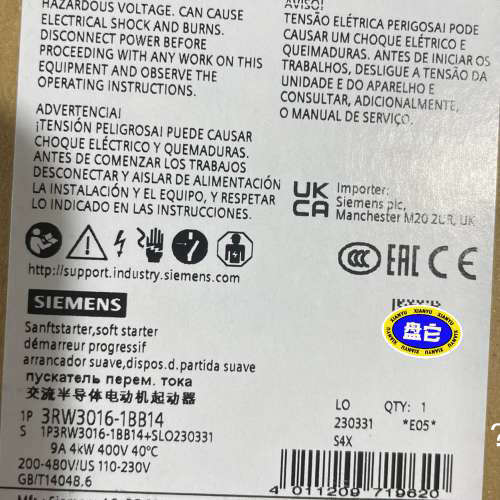 议价西门子软启动器3RW3016-1BB14全新原装现货，包装齐