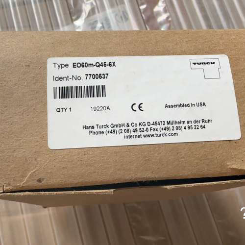 议价商品全新原装图尔克EO60m-Q45-6X光电开关，货号7700