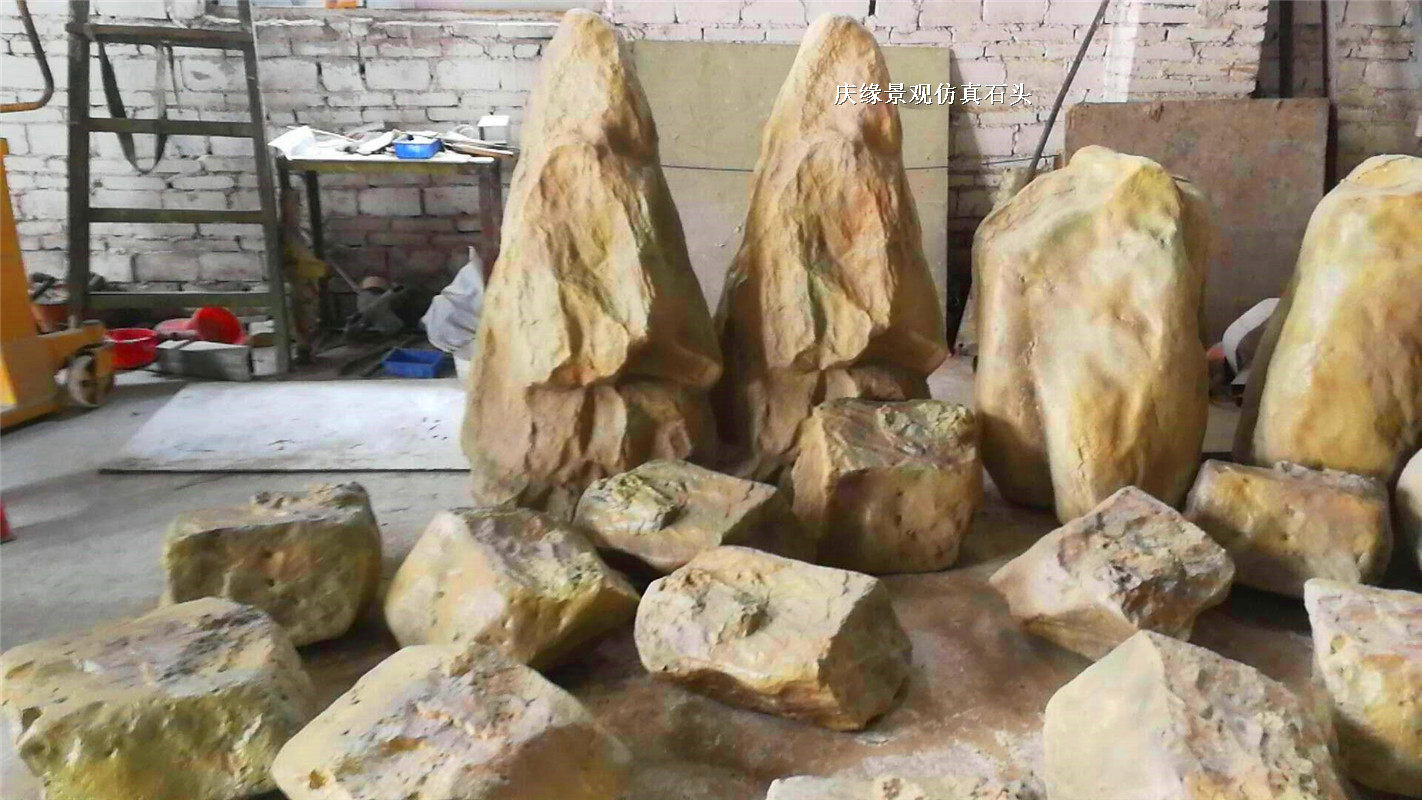 仿真玻璃钢石头假石假山造景摄影婚庆塑雕舞台演出道具假石头
