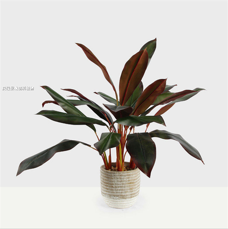 仿真植物朱雀假盆栽大小盆景塑料人造花室内装饰落地绿植