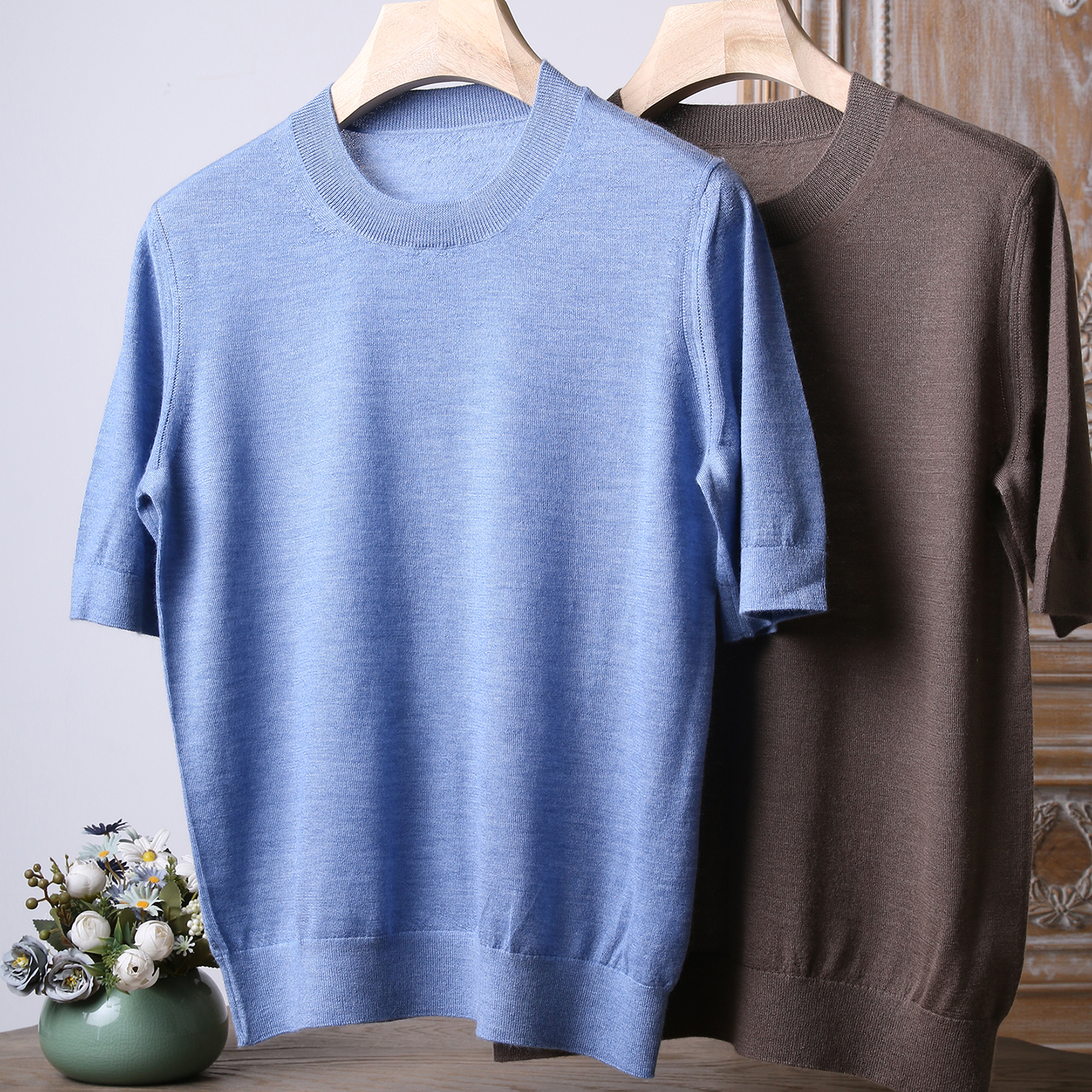 APCSHOP春夏基本款短袖针织衫女