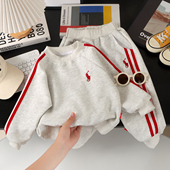 春秋季 洋气中大童运动两件套童装 长袖 男女童韩版 长裤 儿童卫衣套装