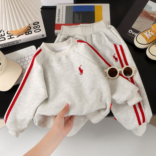 儿童卫衣套装春秋季长袖长裤男女童韩版洋气中大童运动两件套童装