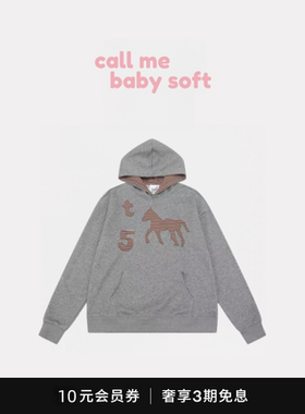 ●callmebabysoft韩国小众潮牌连帽卫衣女tcm马年限定款帽衫外套