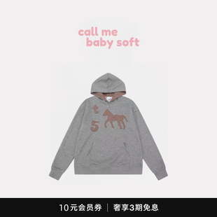 外套 帽衫 callmebabysoft韩国小众潮牌连帽卫衣女tcm马年限定款