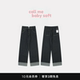 宽松阔腿裤 callmebabysoft潮牌thecoldestmoment海星卷边牛仔裤