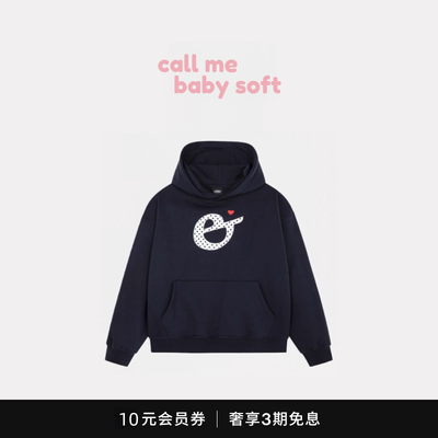 ●callmebabysoft韩国小众潮牌aeae波点贴布刺绣卫衣连帽加绒帽衫
