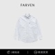 上衣春 feve_r博主韩系宽松休闲显瘦撞色格子衬衫 现货 farven