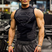 服 坎肩短袖 美式 运动t恤速干背心男显肌肉健身衣打底透气高弹无袖