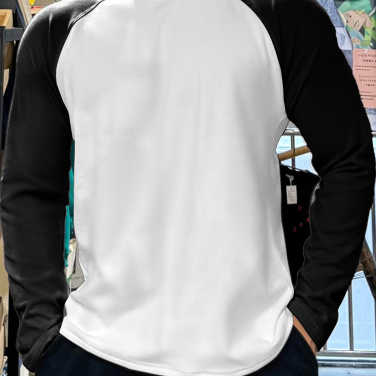 美式秋冬运动长袖男圆领T恤