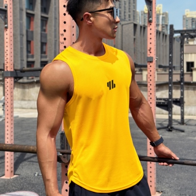 运动健身背心ins网眼男