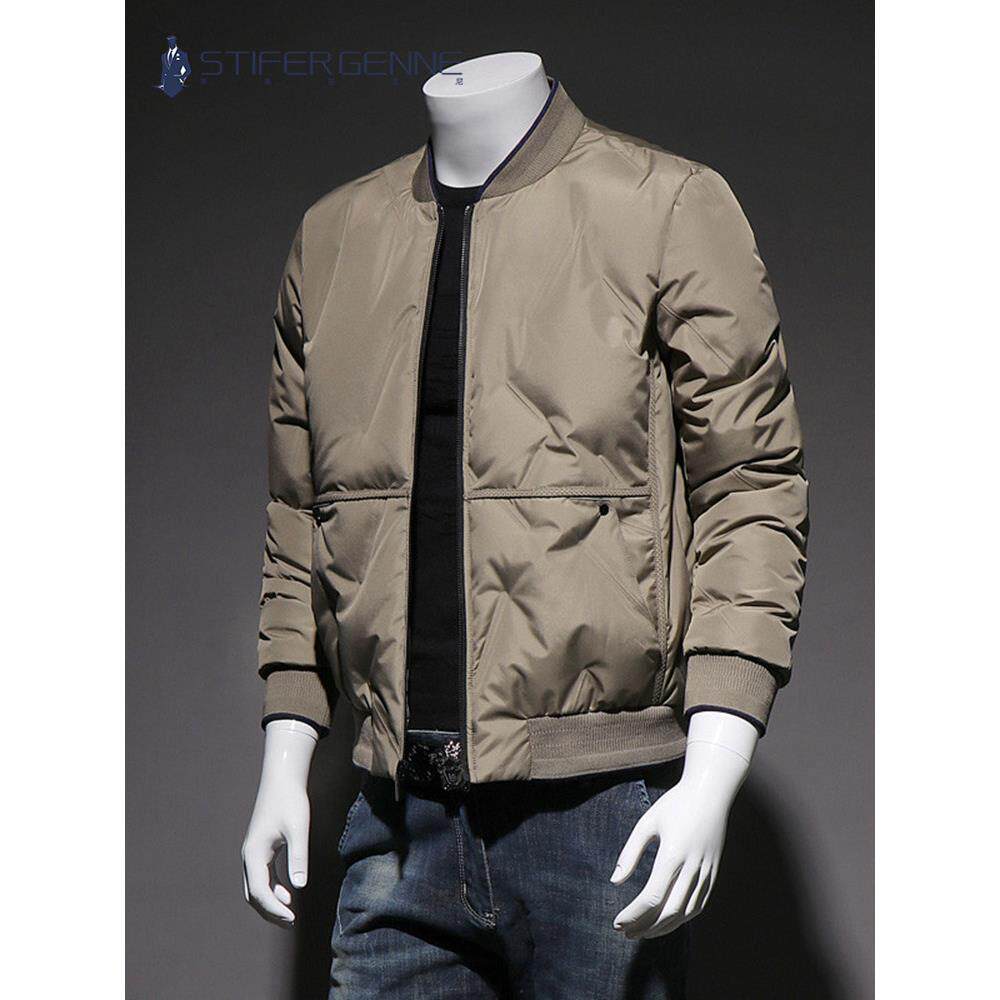 STIFER GENNE夹克外套男冬季2025年短款棒球领青年男士轻薄羽绒服