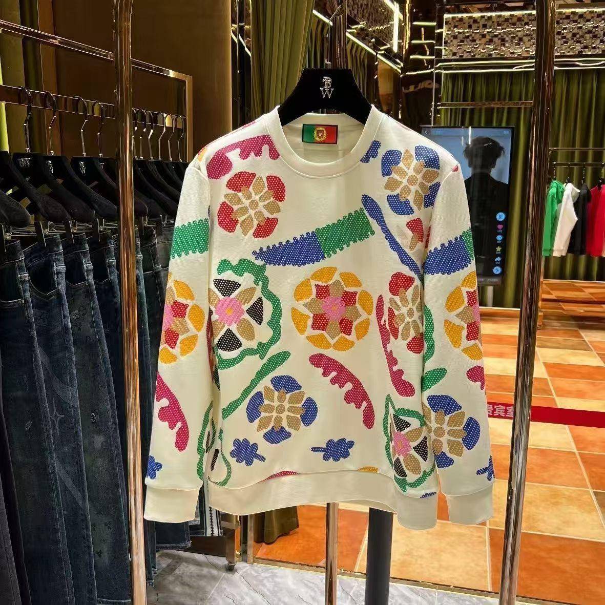 Mostarsea~潮流百搭秋季新款卫衣印第安图腾印花时尚潮流男