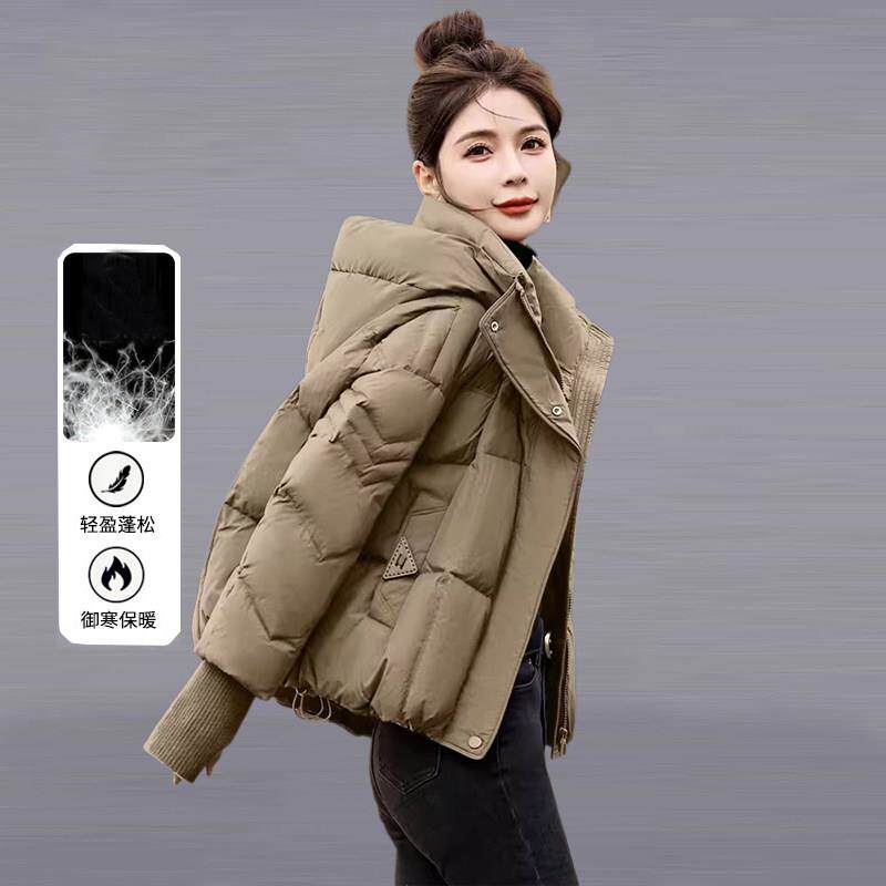 短款羽绒服女冬季2025年新款高级感超好看爆款洋气欧货连帽厚外套