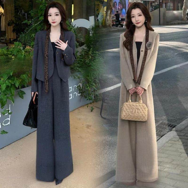 香港代购时尚气质套装女秋季新款显瘦短款外套阔腿裤时髦两件套潮,女装/女士精品,时尚套装,淘宝优惠券,粉丝福利购,淘宝优惠卷